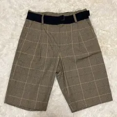 sacai グレンチェックショートパンツ　千鳥格子 sacai グレンチェック ベルテッド ショートパンツ サカイ ベルト