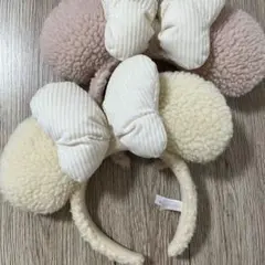 ディズニー カチューシャ もふもふミニー2種類