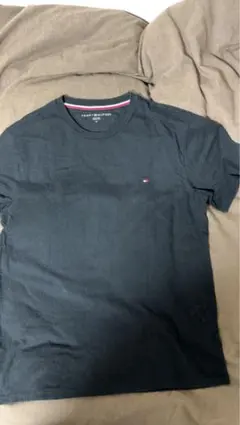トミーヒルフィガー tommy 刺繍ロゴ Tシャツ ワンポイント M黒