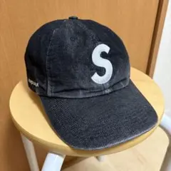 シュプリーム　Sロゴ　キャップ　ブラック　デニム　コーデュラ　25ss