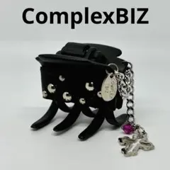 【コンプレックスビズ】ヘアクリップ ミニ クロス 十字架 ビーズ 黒 合皮のサムネイル