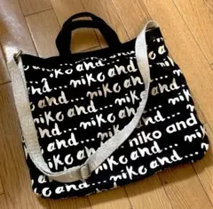 niko and...ニコアンド ロゴプリント トートバッグ ショルダー 総柄