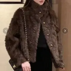 ファーショートスタンドジャケット