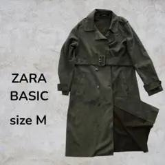 ZARA BASIC　トレンチコート　コート　秋冬春　カーキ　グリーン　ベルト付
