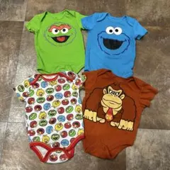 セサミストリート ドンキーコング ロンパース 3/6M 60cm 4点セット