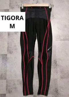 TIGORA フィットネス用タイツ ブラック/ピンク レディースМ
