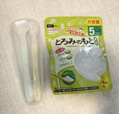 【新品未開封＆美品】和光堂 とろみのもと、ピジョン離乳食スプーンセットのサムネイル