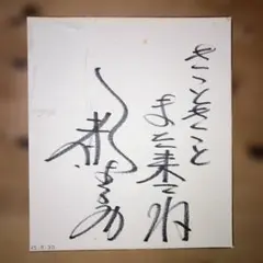 稲尾投手 鉄腕一代 直筆サイン色紙 - メルカリ