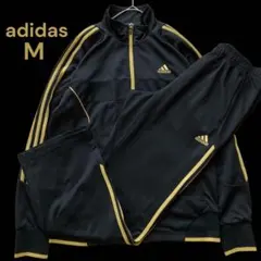 アディダス ジャージ 上下 セットアップ 黒×金 Mサイズ O14752