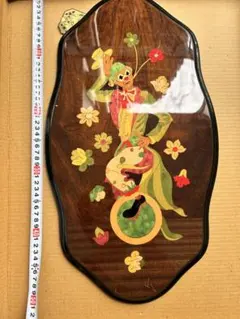 Demain イタリア製 クラウン インレイ 木製 ウォールアート 壁掛け