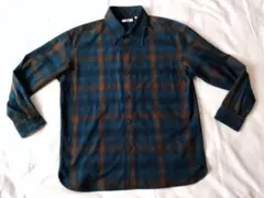 Uniqlo U ユニクロ　オンブレ シャドーチェックシャツ　ヘビーフランネル