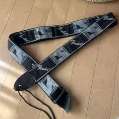 Fender ギター ストラップ 黒/グレー
