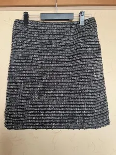 タイトスカート ブラック・ホワイト ストライプ