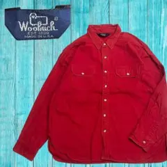 80s USA製 ヴィンテージ ウールリッチ 紺タグ シャモアクロスシャツ XL