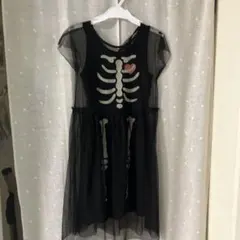 H&M スケルトンプリント ワンピース 122