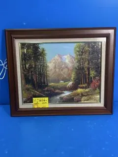ロバートウッド 山の小川 風景画 油彩画 - メルカリ