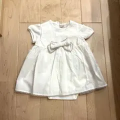 petit main サイドリボンワンピースセット 80