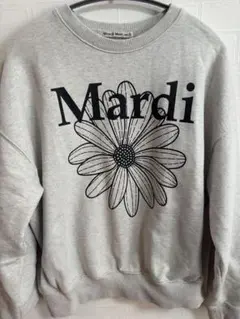 花柄スウェット グレー