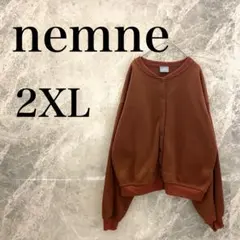【美品】nemne カーディガン トップス 2XL ブラウン 茶 レディース