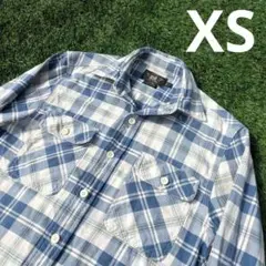 XS 極美品 RRL ダブルアールエル コットン ネルシャツ フランネルのサムネイル