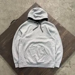 7AS8 無地パーカー　フーディー　グレー　M インポート　古着used