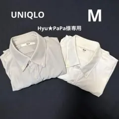 ユニクロ　ドライノンアイロンジャージーシャツ ボタンダウン 半袖 M