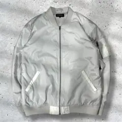 ライトグレー MA-1 フライトジャケット ナイロン ブルゾン y2k XL