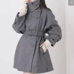 チコ ミディアム丈トレンチ風コート グレー 冬