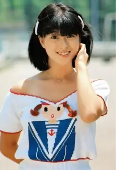 河合奈保子108 特大A4サイズ ラミネート加工防水 昭和写真 アイドル