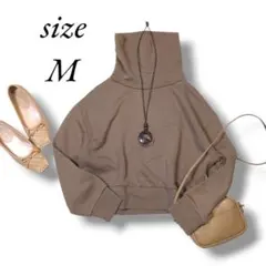 1082【ザラ】オフタートルネック　トレーナー　ショート丈　オーバーサイズ