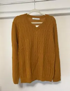MEN'S MELROSE マスタード Vネックニット タグ付新品未使用のサムネイル