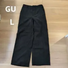 GUコーデュロイ カジュアルパンツ L ブラック