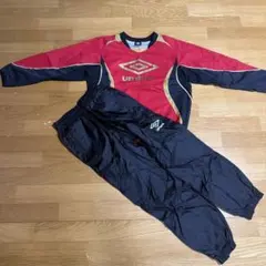 UMBRO ピステ上下セット レッド/ネイビー