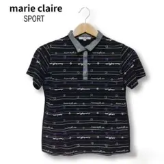 marie claire SPORT 半袖ポロシャツ L 黒 ゴルフのサムネイル