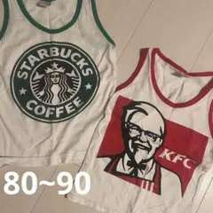 KFC スターバックス パロディ タンクトップ 2枚セット