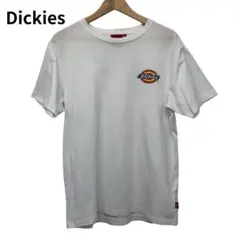 ディッキーズ　丸首　ホワイト　Tシャツ　ワンポイント　ロゴ　プリント　半袖　L