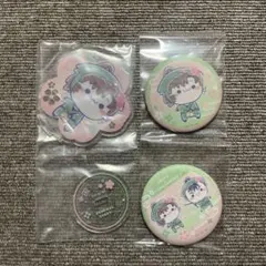 忍たま乱太郎　くじ　善法寺伊作アクリルスタンド　食満留三郎・善法寺伊作缶バッチ