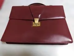 Carter バーガンディ レザー ブリーフケース