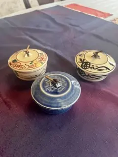 和モダン　たち吉　和風 蓋付き珍味入　3個セット 和食器 小鉢　箱なし