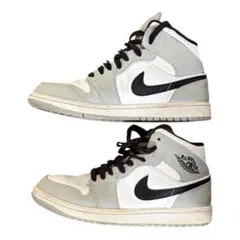 Nike Air Jordan 1 mid グレー/ホワイト/ブラック