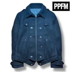 PPFM 名作 ミリタリージャケット ブラック ファー付き M アーカイブ