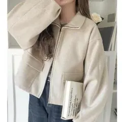 完売品　未使用classicalelf ショート丈ダブルZIPブルゾンMサイズ