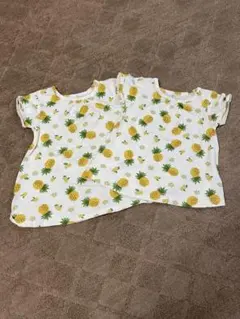 ワンピース　チュニック　半袖　パイナップル　姉妹おそろい