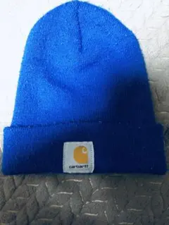 カーハート　ニット帽　ブルー