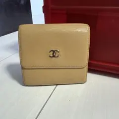 正規品　シャネル　CHANEL　ココボタン　べージュ　wホック　財布のサムネイル