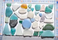 A−066　 シーグラスMIX ー旅の途中 　青い満月ー