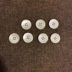 貝ボタン ホワイト 7個セット 20mm