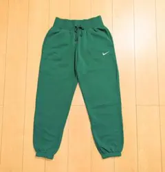 S 良品 ナイキ フリース スウェットパンツ グリーン 緑
