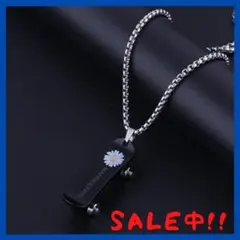 【人気】ネックレス スケボー ワンポイント ロゴ ユニセックス 新品