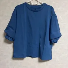 workman女子半袖Tシャツ バルーンスリーブ ブルー LL